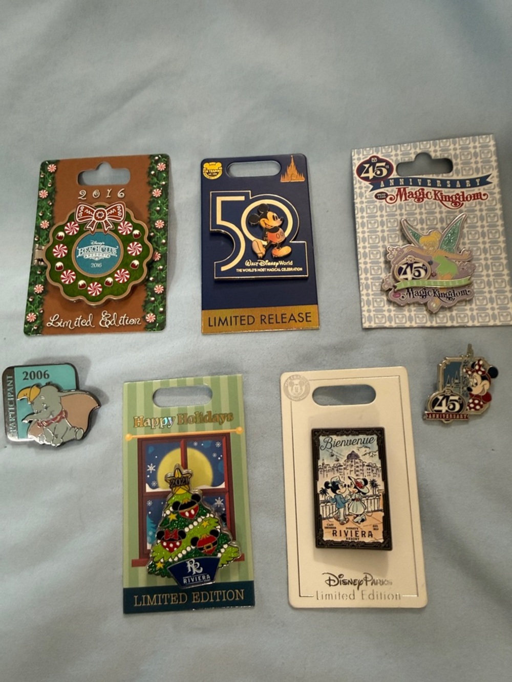 Disney Trading Pins Magic Kingdom 45, 50 Anniversary, Riviera Resort, Beach Club
